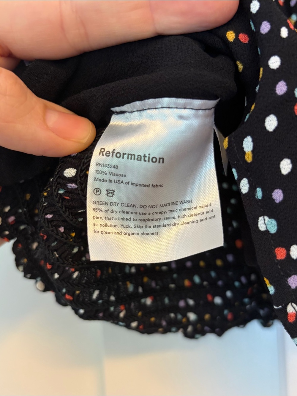 Reformation Lisbon Top in Confetti - Picture 9 of 9